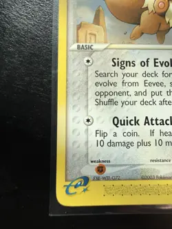 Pokemon Eevee TCG Card 63/100 Sandstorm Regular Non-Holo LP - Image 2