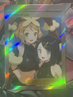 Pokemon Liko & Serena Anime Waifu Custom DIY Trainer Art Pokemon card - Image 2