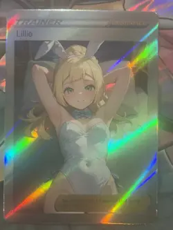 Pokemon Lillie Anime Waifu Custom DIY Trainer Art Sexy Pokemon card - Image 2
