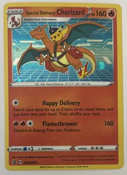 Special Delivery Charizard SWSH075 Sword & Shield Promo Card Holo - Image 1