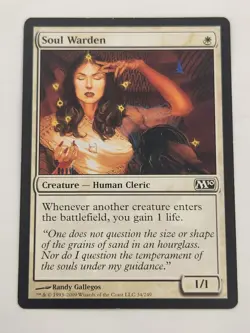 Core Set 2010 (M10) - Soul Warden (34, LP) Common White Creature - Image 1