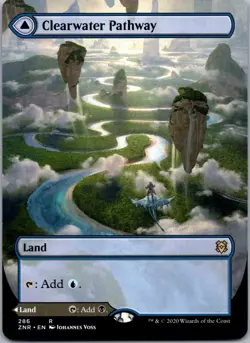 Clearwater Pathway (Borderless) R Zendikar Rising 286 NM pack fresh - Image 1