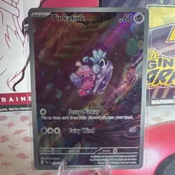 Tinkatink (Illustration Rare) 216/193 SV: Paldean Fates Holo 60 HP Pokemon TCG - Image 1