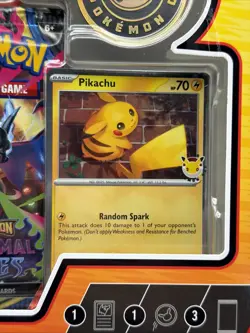 Pokemon Day 30th Anniversary Sealed Pikachu Promo with 3 Packs & Pokemon Coin - Image 3