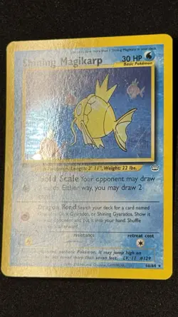 2001 POKEMON NEO REVELATION #66 SHINING MAGIKARP-HOLO NM SWIRL! - Image 2
