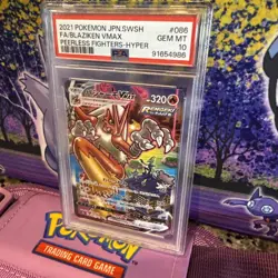 2021 Pokemon Japanese SWSH FA Blaziken VMAX Peerless Fighters PSA 10 - Image 1