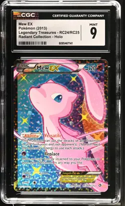 CGC 9 Mew EX Legendary Treasures RC24/RC25 Radiant (Collection) Holo Pokemon - Image 1