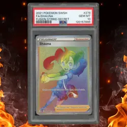 Pokemon Fusion Strike SHAUNA 278/264 Secret Rainbow Rare PSA 10 - Image 1