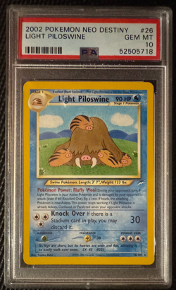 PSA 10 - 2002 Pokemon Light Piloswine 26/105 Neo Destiny, LOW Pop 26 - Image 1