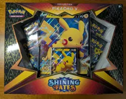 SHINING FATES PIKACHU V Collection Box Pokemon TCG 2021 Factory Sealed - Image 1
