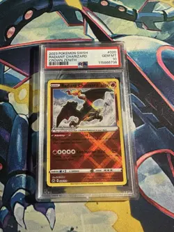 Radiant Charizard #020 Pokemon Sword & Shield Crown Zenith PSA 10 - Image 1