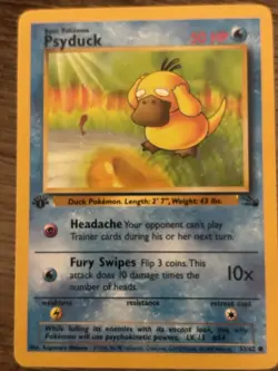 Pokemon TCG Psyduck Fossil 53/62 1st Edition Basic Common 50 HP English 1999 - Image 1