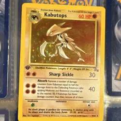 Pokemon Kabutops [9/62 Fossil] Holo Rare 1st Edition Stage 2 60 HP English - Image 1