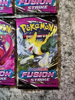 Pokemon TCG Sword & Shield Fusion Strike Booster Pack Art Set (4 Packs) - Image 2