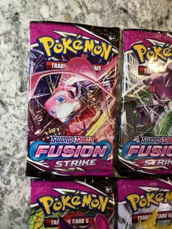 Pokemon TCG Sword & Shield Fusion Strike Booster Pack Art Set (4 Packs) - Image 4