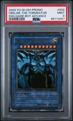 Obelisk The Tormentor #002 2003 Yu-Gi-Oh! Promo English Game Boy Advance PSA 9 - Image 1