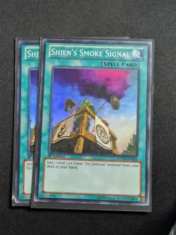 Yugioh - 2x Shien's Smoke Signal SDWA-EN030 1st Super Rare MP - Image 1