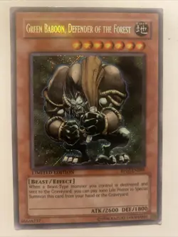 Yugioh ! Green Baboon, Defender of the Forest RP02-EN099 Limited Edition - Image 1