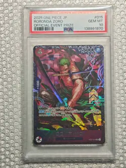 PSA 10 Roronoa Zoro ST21-015 Flagship Battle 2025 Top 8 Prize Japanese ONE PIECE - Image 1