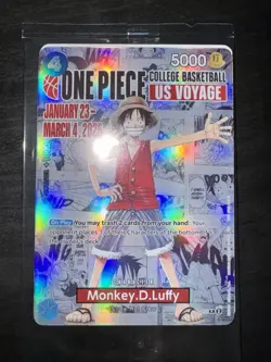 Gonzaga College Basketball *LAST RELEASE* One Piece Luffy D. Monkey Card SEALED - Image 1