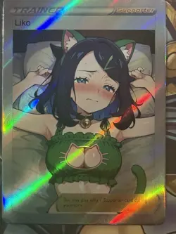 Pokemon Liko Anime Waifu Custom DIY Trainer Art Sexy Pokemon card - Image 1