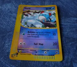 Pokemon Marill 120/165 card Expedition Base Set TCG Reverse Holo Rare WOTC card - Image 1