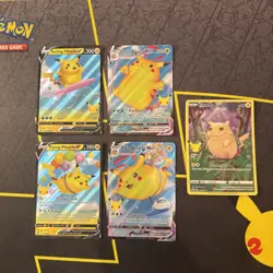 Pokemon TCG 25th Anniversary Celebrations Pikachu VMAX & V Bundle NM - Image 1