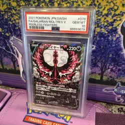 2021 Pokemon Japanese SWSH FA Galarian Moltres V Peerless Fighters PSA 10 - Image 1