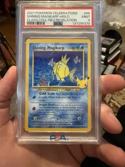 2021 POKEMON CELEBRATIONS CLASSIC COLLECTION #66 SHINING MAGIKARP-HOLO PSA 9 - Image 1