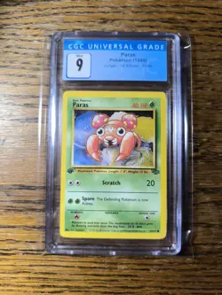 Pokemon First Edition Jungle Paras 59/64 CGC 9 MINT - Image 1