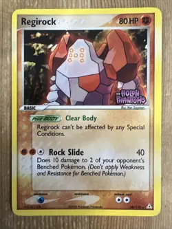 Regirock 28/110 Reverse Holo Rare Stamped EX Holon Phantoms Vintage Pokemon LP - Image 1