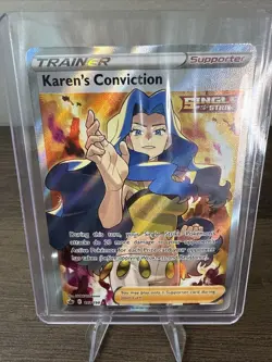 Pokemon Karen's Conviction (Full Art) Ultra Rare SWSH06: Chilling Reign 193/198 - Image 1