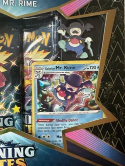 Pokemon - Shining Fates Mad Party Pin Collection 'Galarian Mr. Rime' Sealed - Image 3