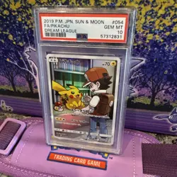 2019 Pokemon Japanese Sun & Moon FA Pikachu Dream League PSA 10 - Image 1