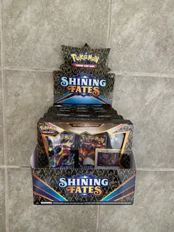 LOT OF 7 Brand New Sealed Pokemon Shining Fates Mad Party Pin Collection - Image 1