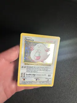 Pokemon TCG Chansey 3/102 Base Set (Shadowless) Holo MP- - Image 5