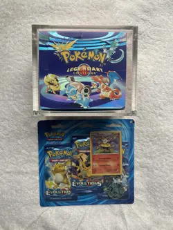Pokemon Legendary Collection Booster Box (EMPTY) & XY Evolutions Blister 3 Pack - Image 1
