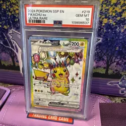 2024 Pokemon SSP En Pikachu Ex Ultra Rare PSA 10 - Image 1