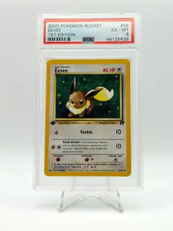 2000 POKEMON TEAM ROCKET 1ST FIRST EDITION EEVEE COMMON 55/82 PSA 6 - Image 1