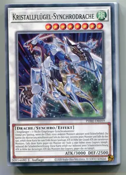 Yu-Gi-Oh! KRistallflugel Synchrodrache Rare PHRE-DE059 - Image 1