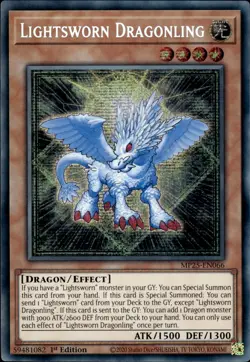 Lightsworn Dragonling - Prismatic Secret Rare 1st Ed MP25-EN066 - NM - YuGiOh - Image 1
