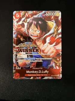 Monkey.D.Luffy (Winner Promo) ST01-012 Treasure Cruise One Piece Bandai Card NM - Image 1