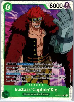 Eustass"Captain"Kid OP01-051 SR Romance Dawn - One Piece Card - NM - Image 1