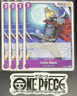 4x One Piece ST26-001 C Soba Mask - English - Regular - Playset - TCG - NM/M - Image 1