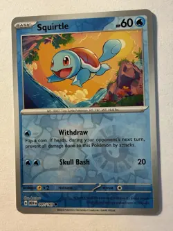 Squirtle Reverse Holo 007/165 Scarlet & Violet 151 Pokemon Card - Image 1