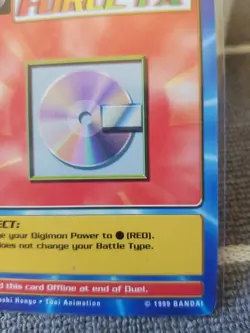 1999 Red Offensive ST49 Vintage Series 1 Starter Bandai Digimon Card LP Force Fx - Image 4