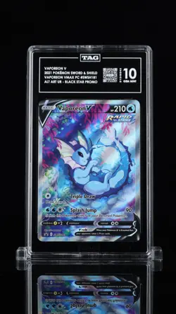 TAG 10 Vaporeon V SWSH181 SWSH: Sword & Shield Promo Cards Holo - Image 1