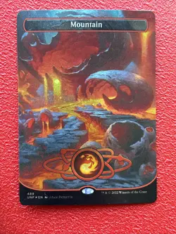 MTG Mountain (489) (Borderless) (Galaxy Foil) UNF Land Foil #489 - Image 2