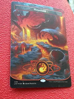MTG Mountain (489) (Borderless) (Galaxy Foil) UNF Land Foil #489 - Image 3