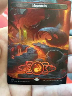 MTG Mountain (489) (Borderless) (Galaxy Foil) UNF Land Foil #489 - Image 5